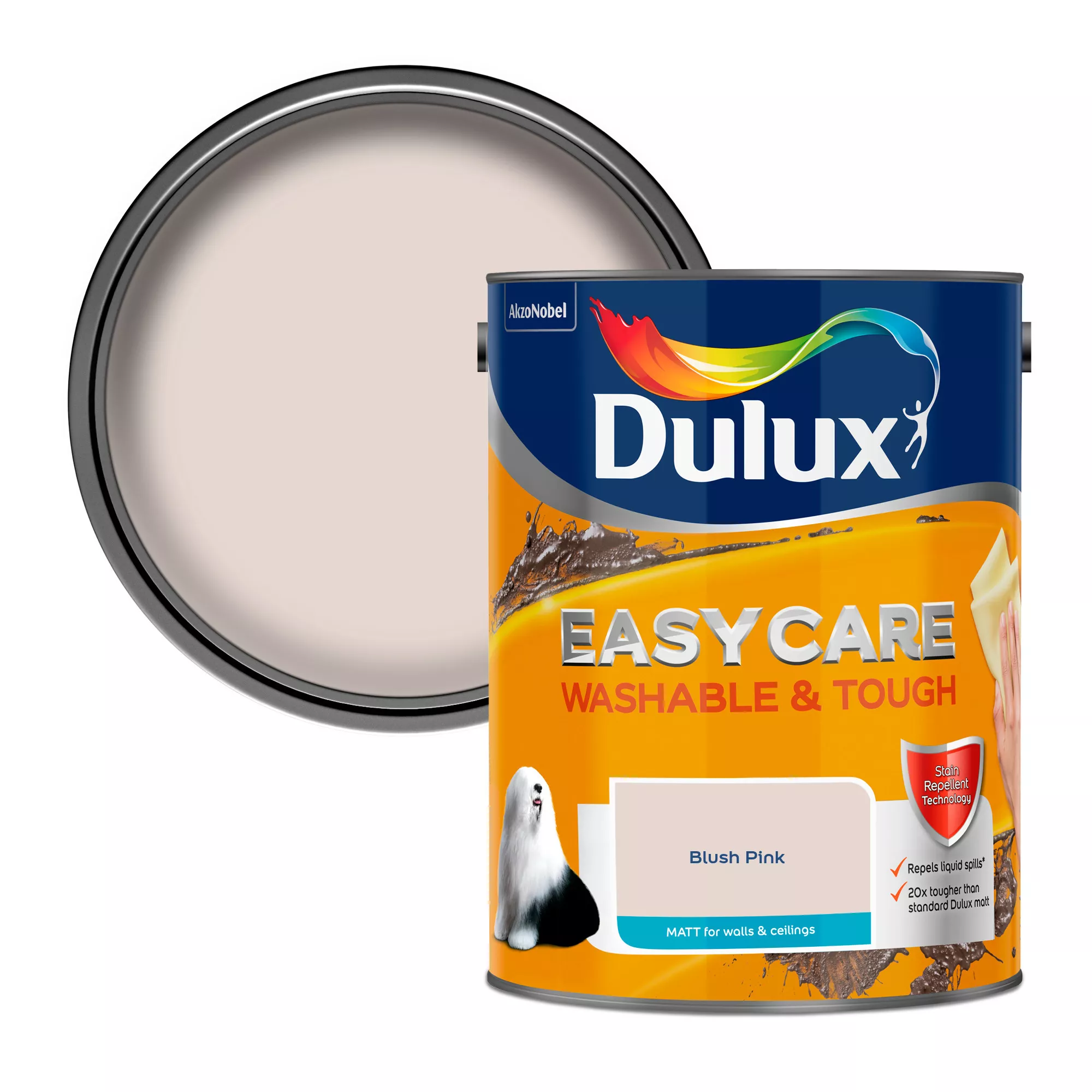Dulux Easycare Washable & Tough Blush Pink Matt Wall Paint, 5L 1 Dulux Easycare Washable & Tough Blush Pink Matt Wall Paint, 5L