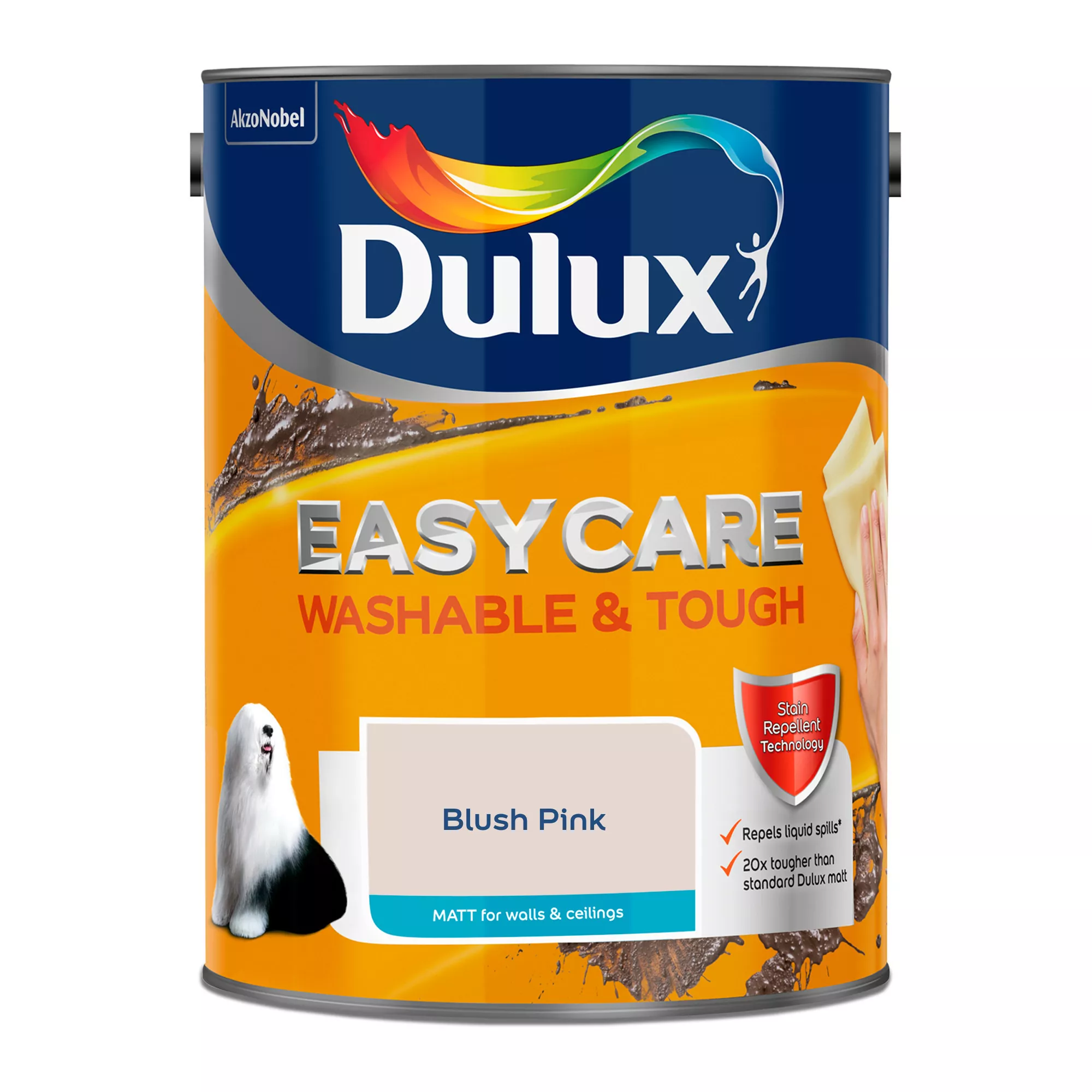 Dulux Easycare Washable & Tough Blush Pink Matt Wall Paint, 5L 2 Dulux Easycare Washable & Tough Blush Pink Matt Wall Paint, 5L - Image 2