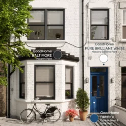 GoodHome Baltimore Smooth Matt Masonry Paint, 10L Tin -Home Paint Shop goodhome baltimore smooth matt masonry paint 10l tin5059340295985 19i EN 2022