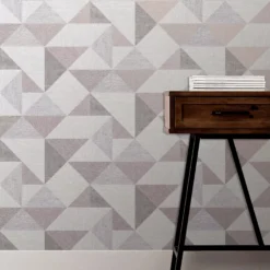 GoodHome Bretby Grey Geometric Metallic Effect Smooth Wallpaper -Home Paint Shop goodhome bretby grey geometric metallic effect smooth wallpaper5059340410494 20i