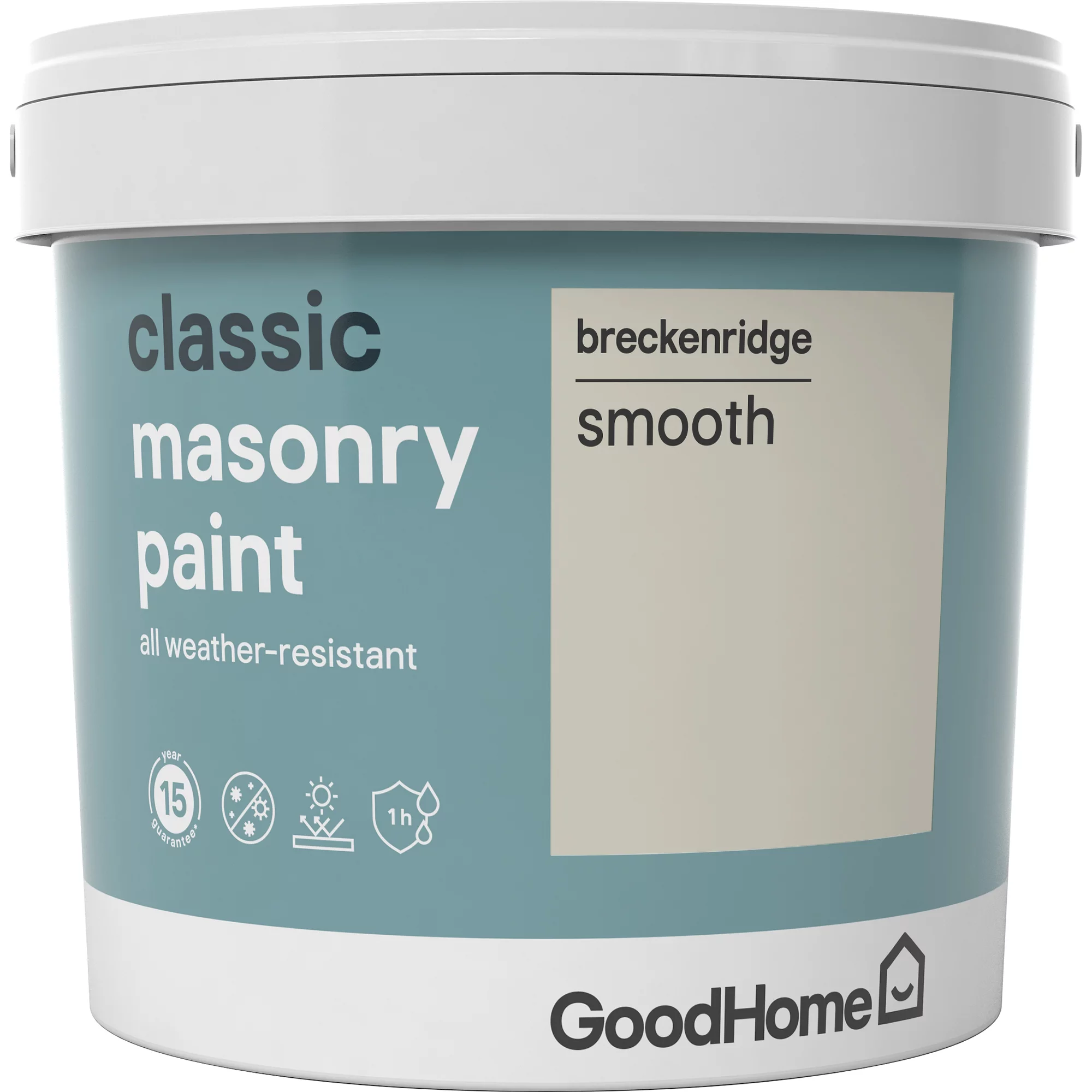 GoodHome Classic Breckenridge Smooth Matt Masonry Paint, 5L 2 GoodHome Classic Breckenridge Smooth Matt Masonry Paint, 5L - Image 2