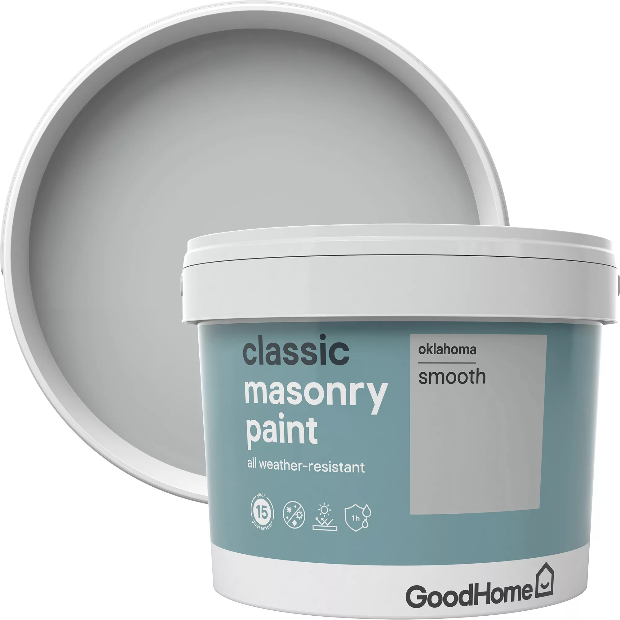 GoodHome Classic Oklahoma Smooth Matt Masonry Paint, 10L 1 GoodHome Classic Oklahoma Smooth Matt Masonry Paint, 10L