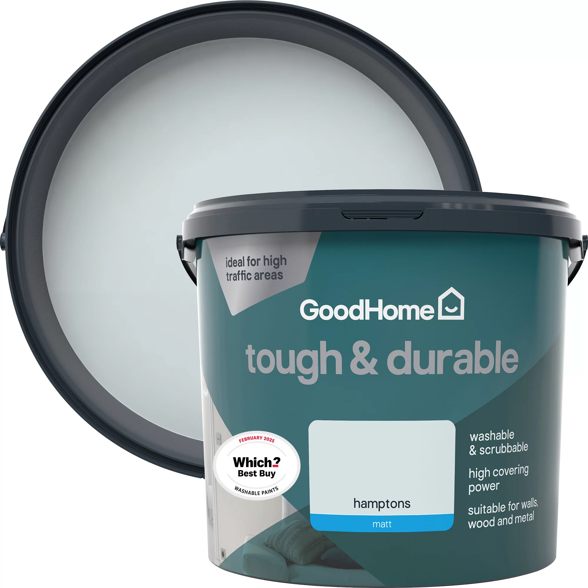 GoodHome Durable Hamptons Matt Emulsion Paint, 5L 1 GoodHome Durable Hamptons Matt Emulsion Paint, 5L