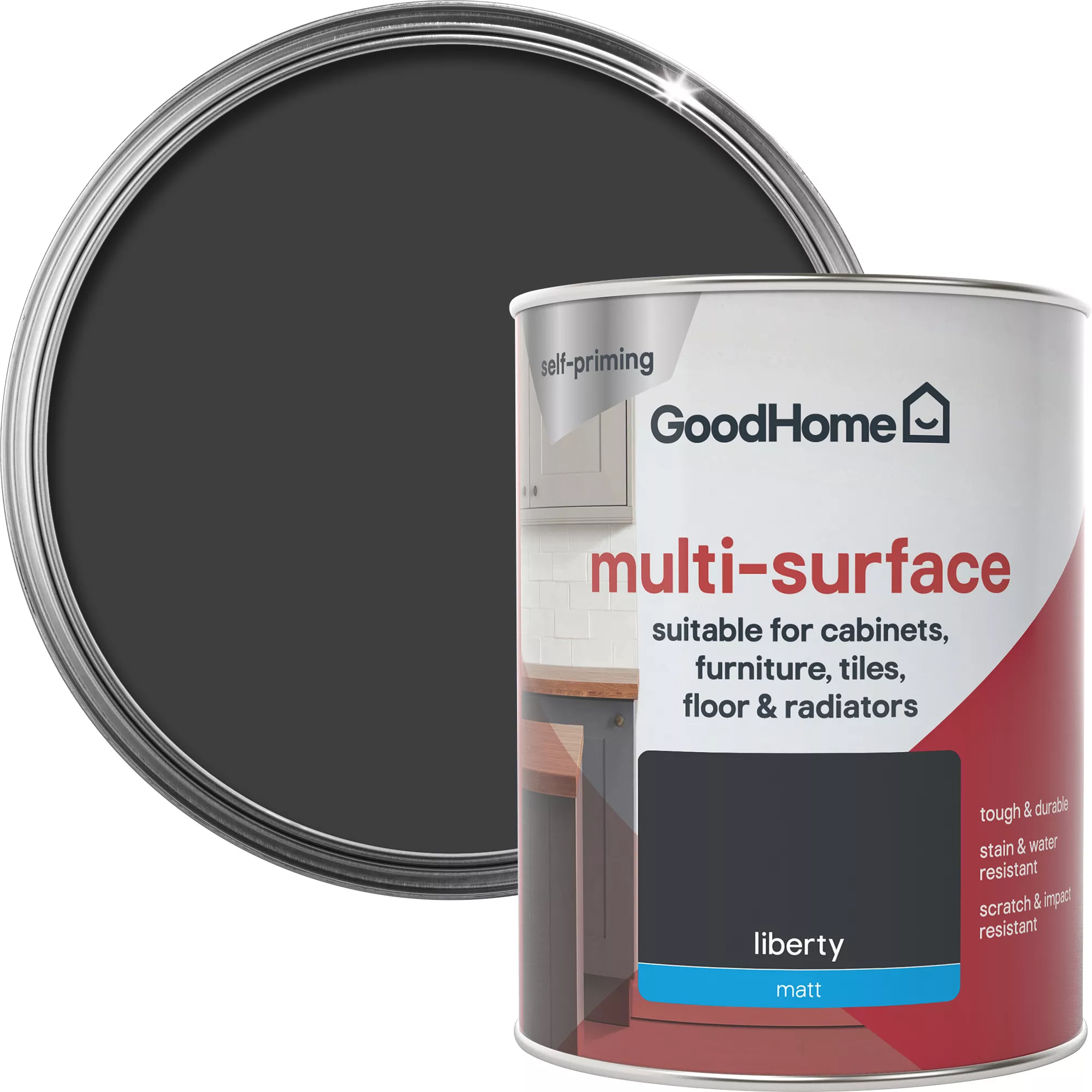 GoodHome Durable Liberty Matt Multi-surface Paint, 750ml 1 GoodHome Durable Liberty Matt Multi-surface Paint, 750ml