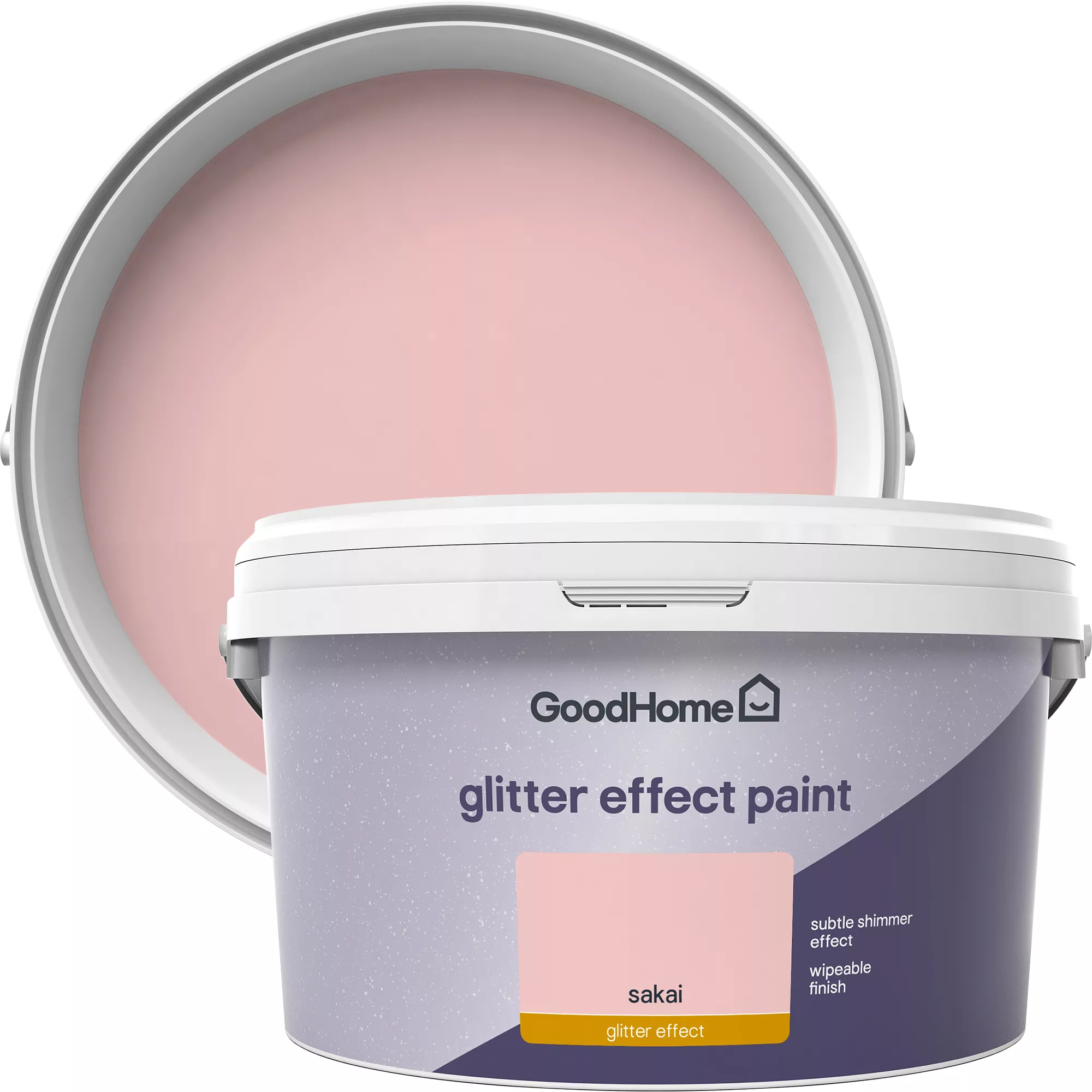 GoodHome Feature Walls Sakai Glitter Effect Emulsion Paint, 2L 1 GoodHome Feature Walls Sakai Glitter Effect Emulsion Paint, 2L