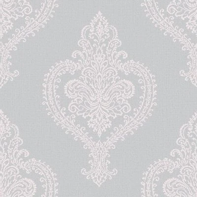 GoodHome Horsely Grey Damask Mica Effect Textured Wallpaper 1 GoodHome Horsely Grey Damask Mica Effect Textured Wallpaper