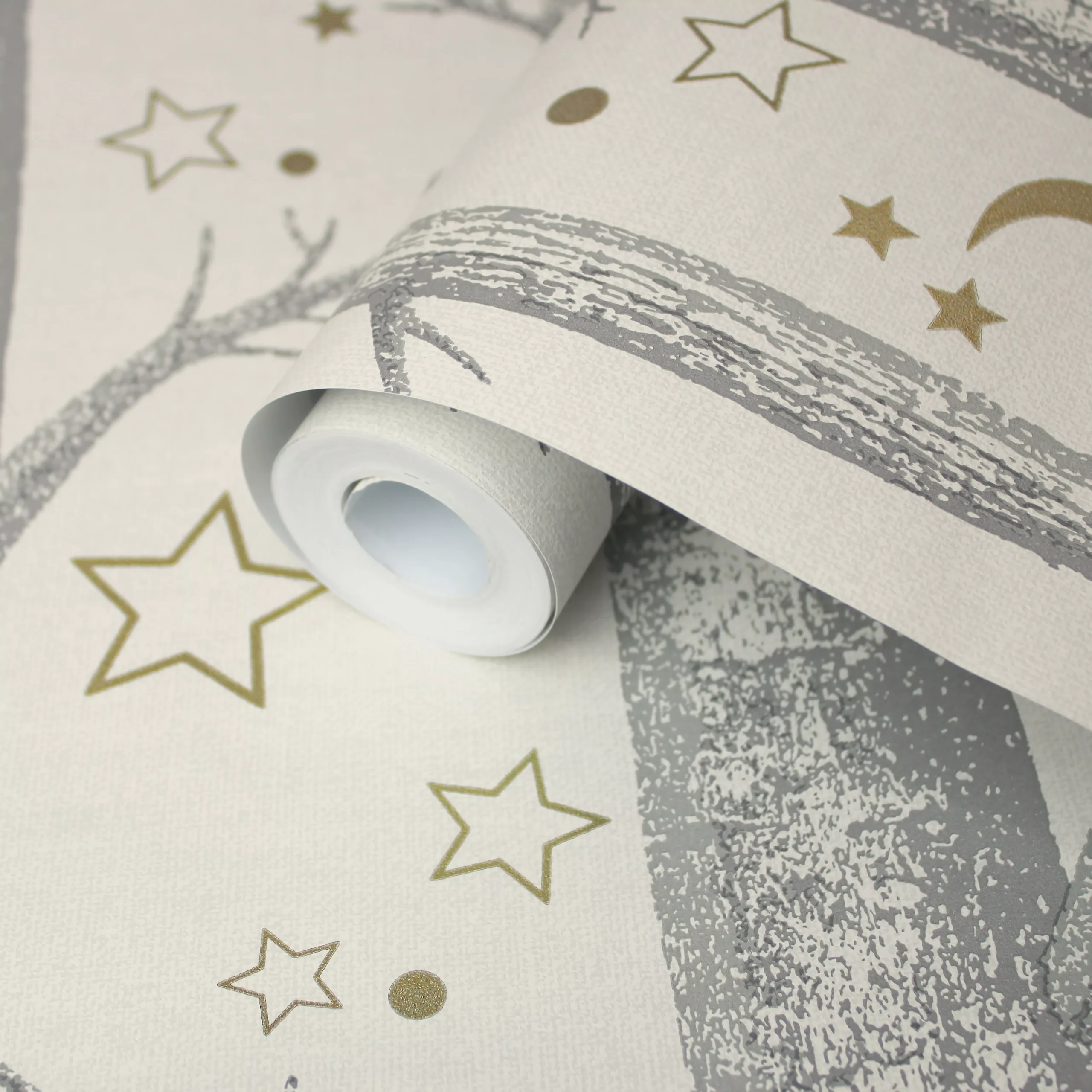 GoodHome Iolite Cream Trees Metallic Effect Smooth Wallpaper 1 GoodHome Iolite Cream Trees Metallic Effect Smooth Wallpaper