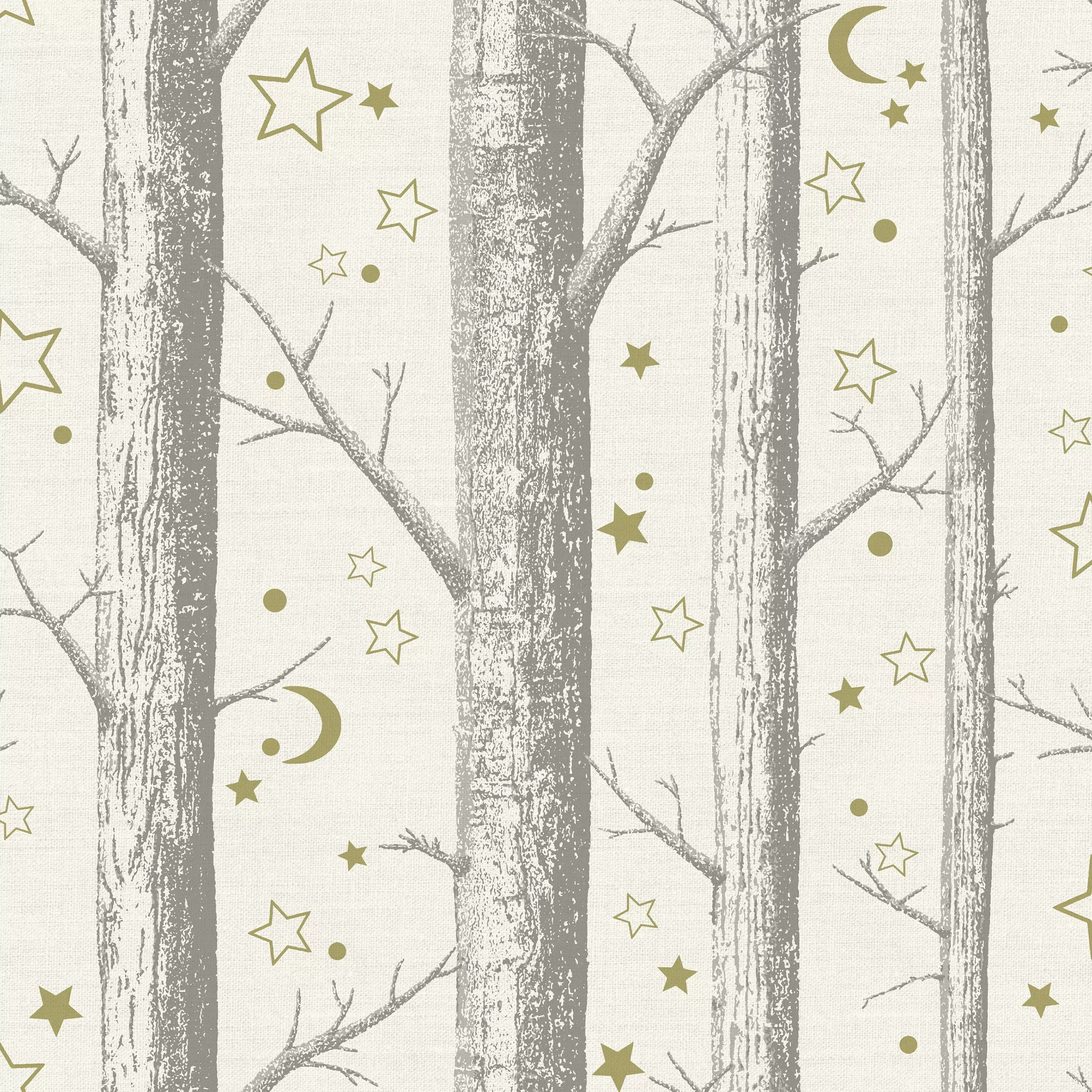 GoodHome Iolite Cream Trees Metallic Effect Smooth Wallpaper 3 GoodHome Iolite Cream Trees Metallic Effect Smooth Wallpaper - Image 3