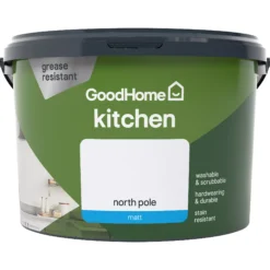 GoodHome Kitchen North Pole Matt Emulsion Paint, 2.5L -Home Paint Shop goodhome kitchen north pole matt emulsion paint 2 5l3663602401056 02c