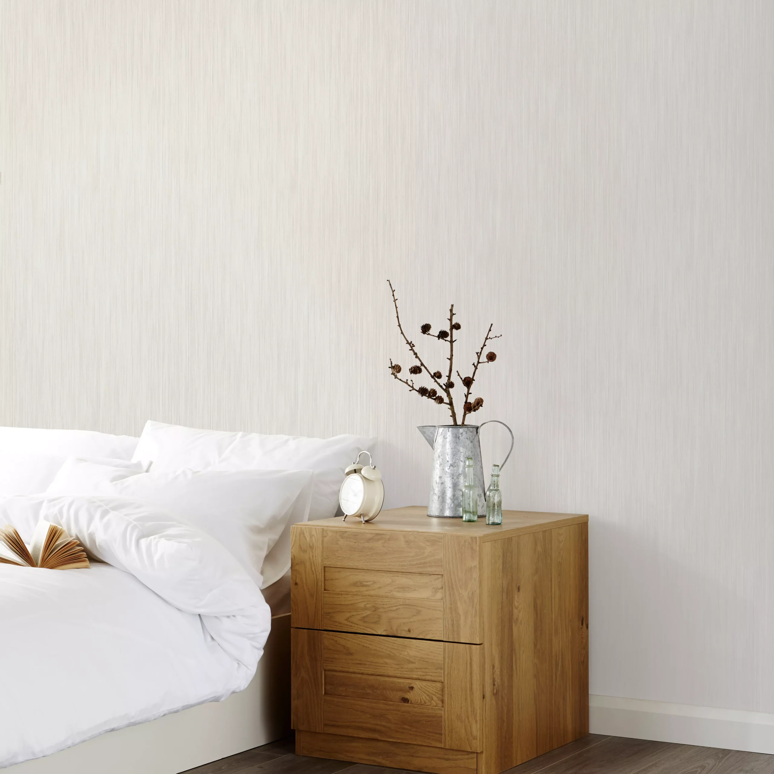 GoodHome Lery Light Beige Pleated Glitter Effect Textured Wallpaper 3 GoodHome Lery Light Beige Pleated Glitter Effect Textured Wallpaper - Image 3