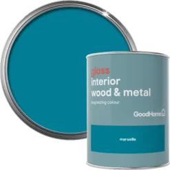 GoodHome Marseille Gloss Metal & Wood Paint, 750ml