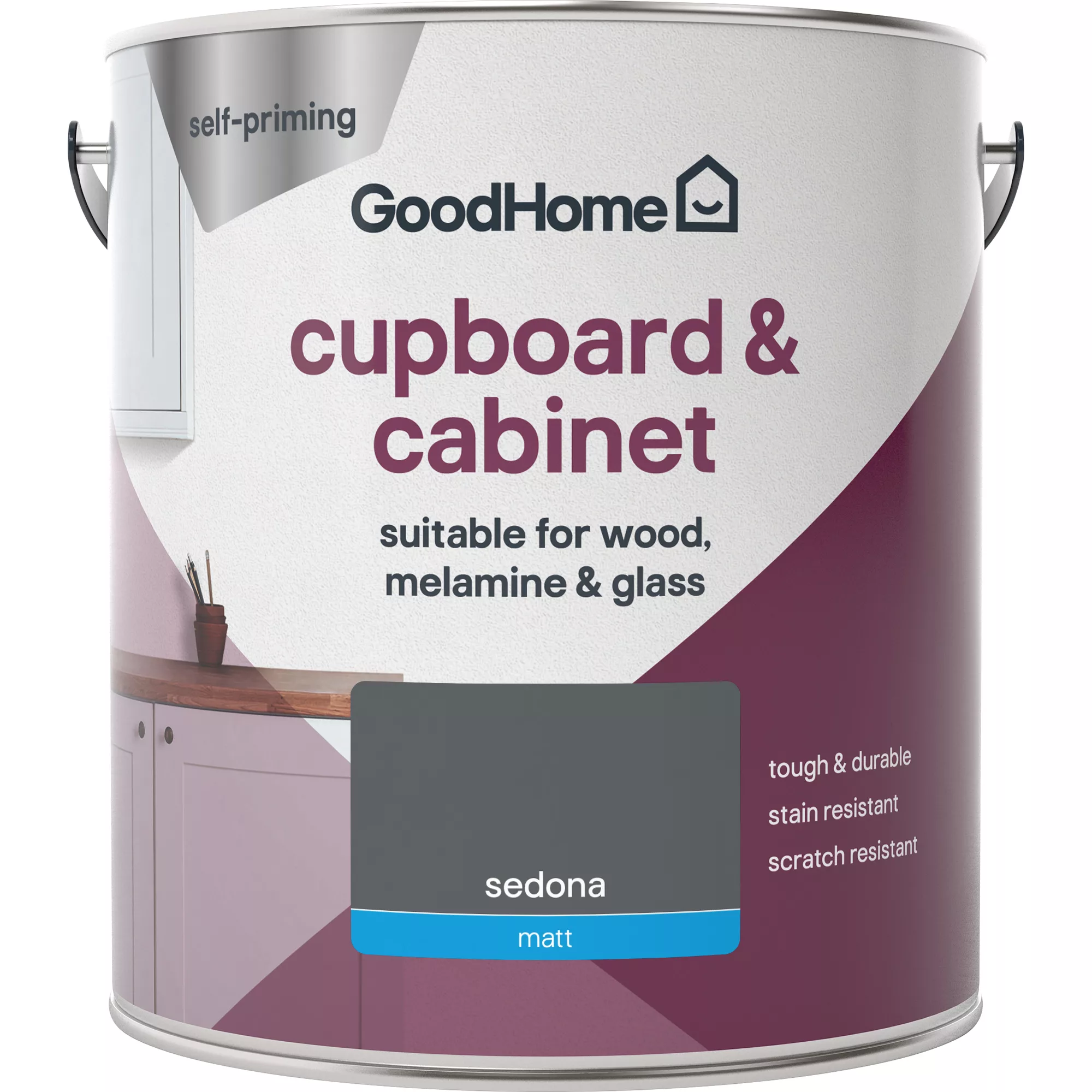 GoodHome Renovation Sedona Matt Cupboard & Cabinet Paint, 2L 2 GoodHome Renovation Sedona Matt Cupboard & Cabinet Paint, 2L - Image 2