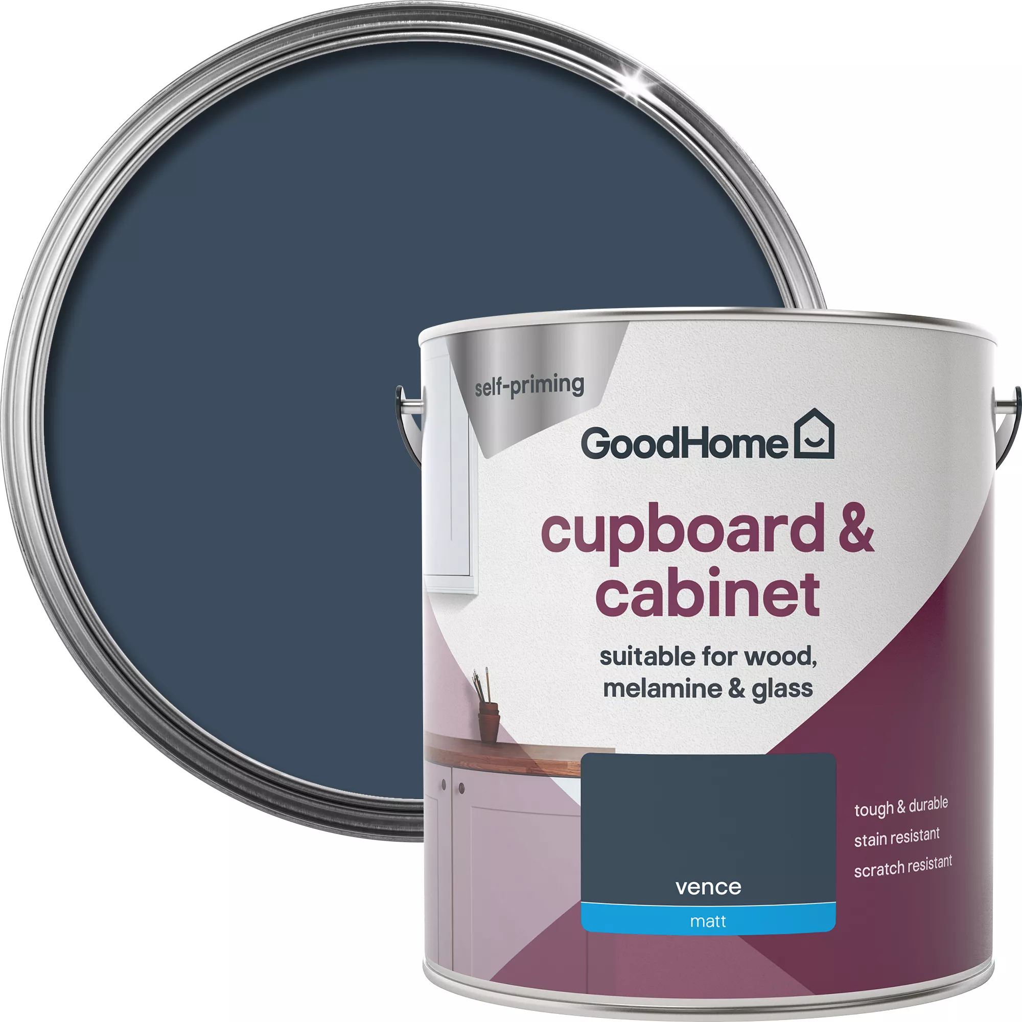 GoodHome Renovation Vence Matt Cupboard & Cabinet Paint, 2L 1 GoodHome Renovation Vence Matt Cupboard & Cabinet Paint, 2L