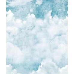 GoodHome Rowton Pale Blue Cloud Matt Mural