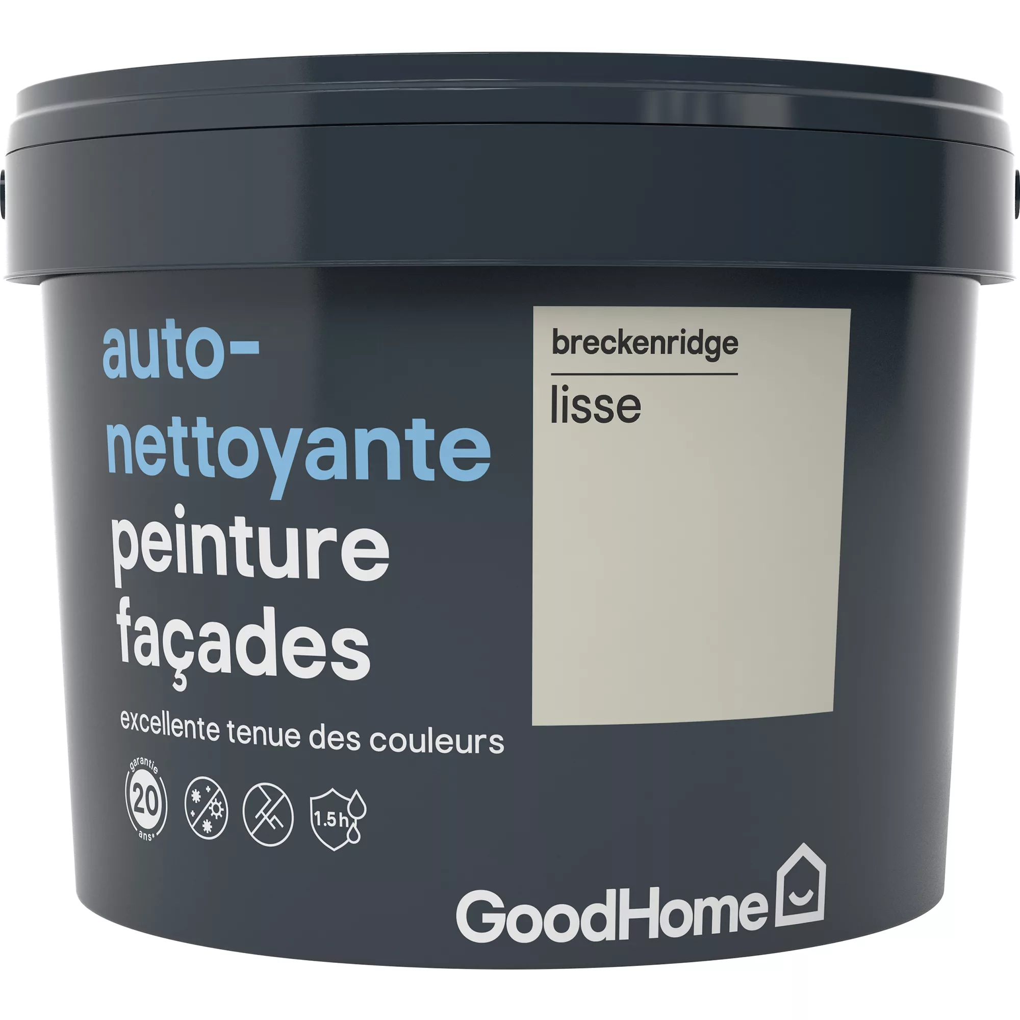 GoodHome Self-cleaning Breckenridge Smooth Matt Masonry Paint, 10L 2 GoodHome Self-cleaning Breckenridge Smooth Matt Masonry Paint, 10L - Image 2