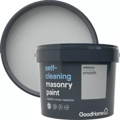 GoodHome Self-cleaning Oklahoma Smooth Matt Masonry Paint, 10L -Home Paint Shop goodhome self cleaning oklahoma smooth matt masonry paint 10l3663602522133 37c