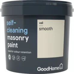 Best Seller -Home Paint Shop goodhome self cleaning vail smooth matt masonry paint 5l3663602521211 08c bq