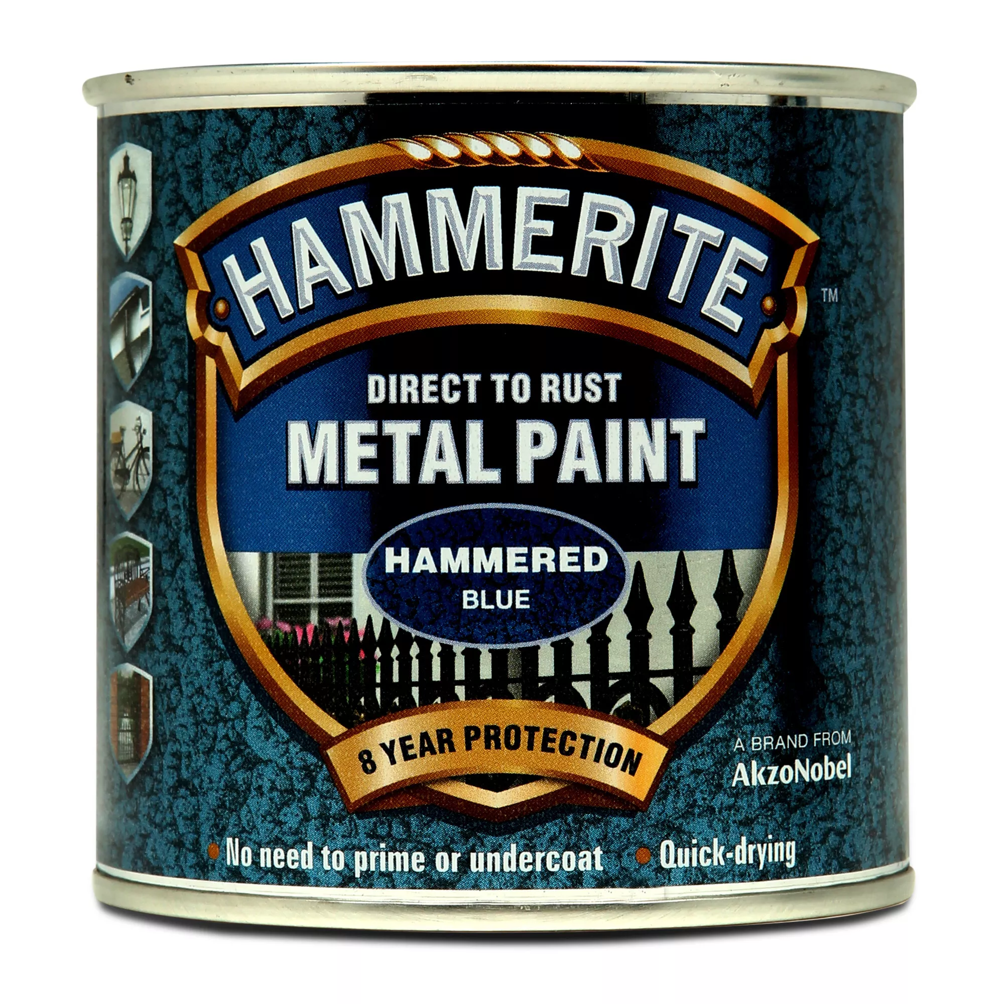 Hammerite Blue Hammered Effect Multi-surface Exterior Metal Paint, 250ml 2 Hammerite Blue Hammered Effect Multi-surface Exterior Metal Paint, 250ml - Image 2