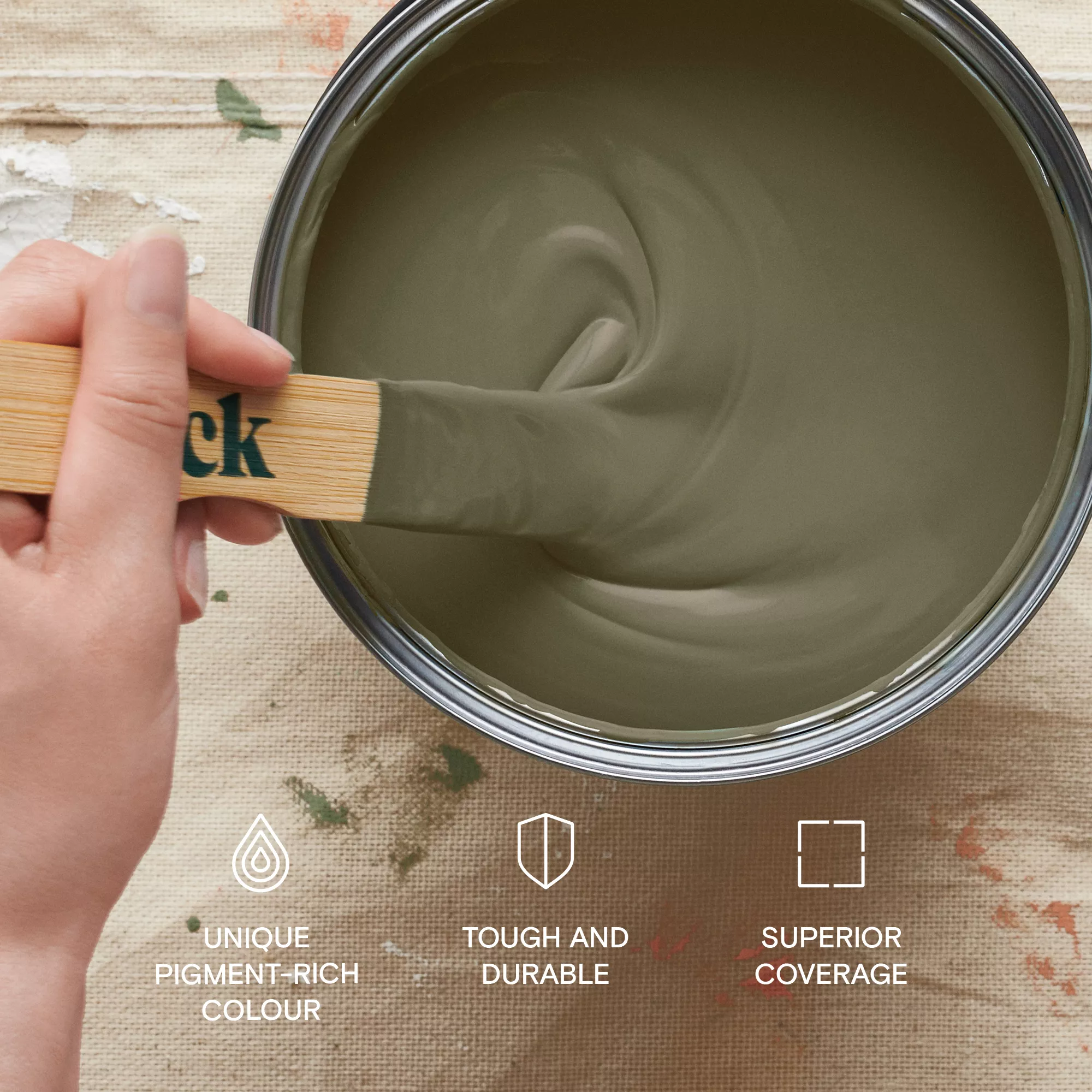 Lick Green 05 Matt Emulsion Paint, 2.5L 8 Lick Green 05 Matt Emulsion Paint, 2.5L - Image 8