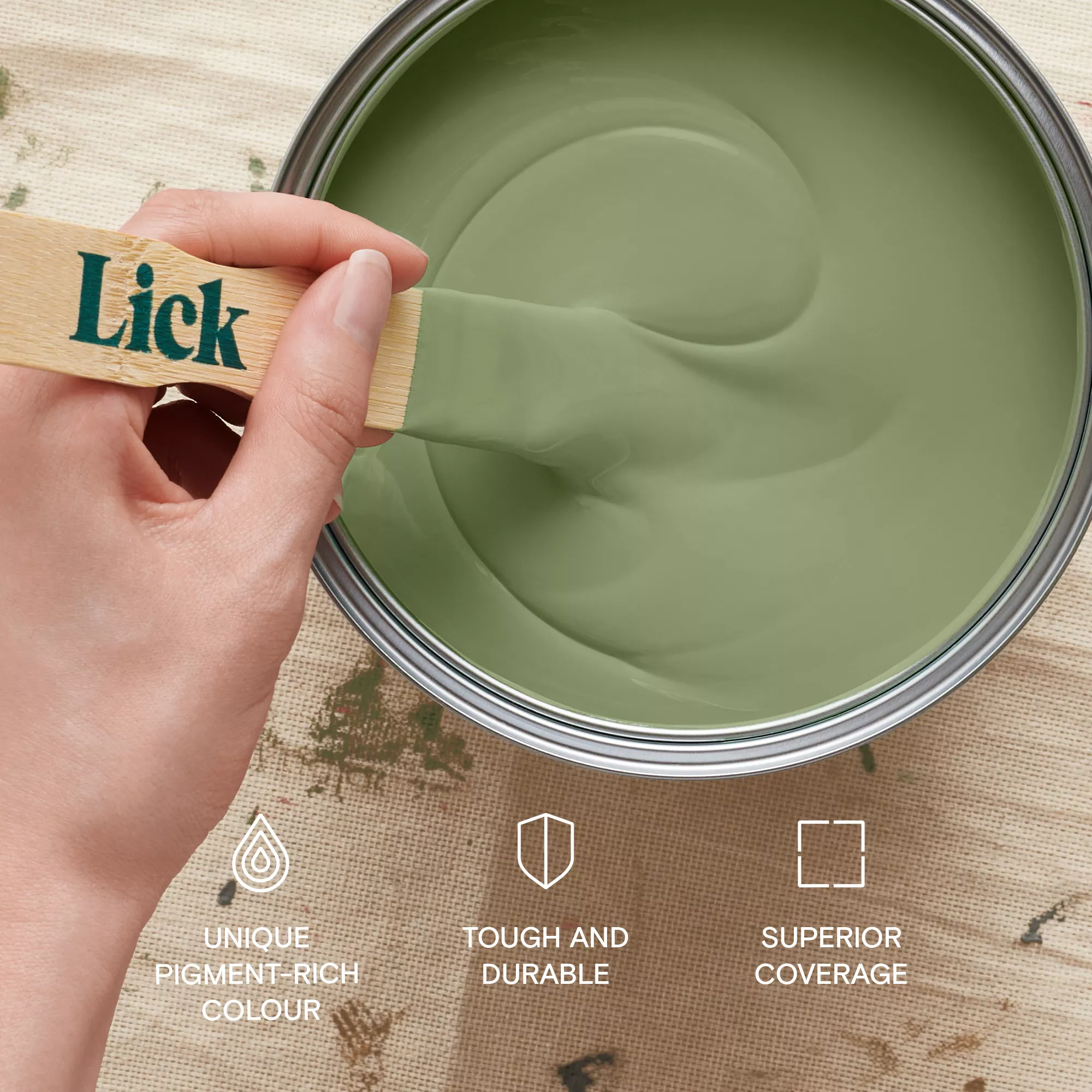 Lick Green 18 Matt Emulsion Paint, 2.5L 6 Lick Green 18 Matt Emulsion Paint, 2.5L - Image 6