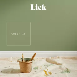Lick Green 18 Matt Emulsion Paint, 2.5L 10 Lick Green 18 Matt Emulsion Paint, 2.5L -Home Paint Shop lick green 18 matt emulsion paint 2 5l5060932641721 06i bq