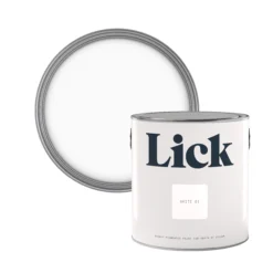 Lick White 01 Eggshell Emulsion Paint, 2.5L