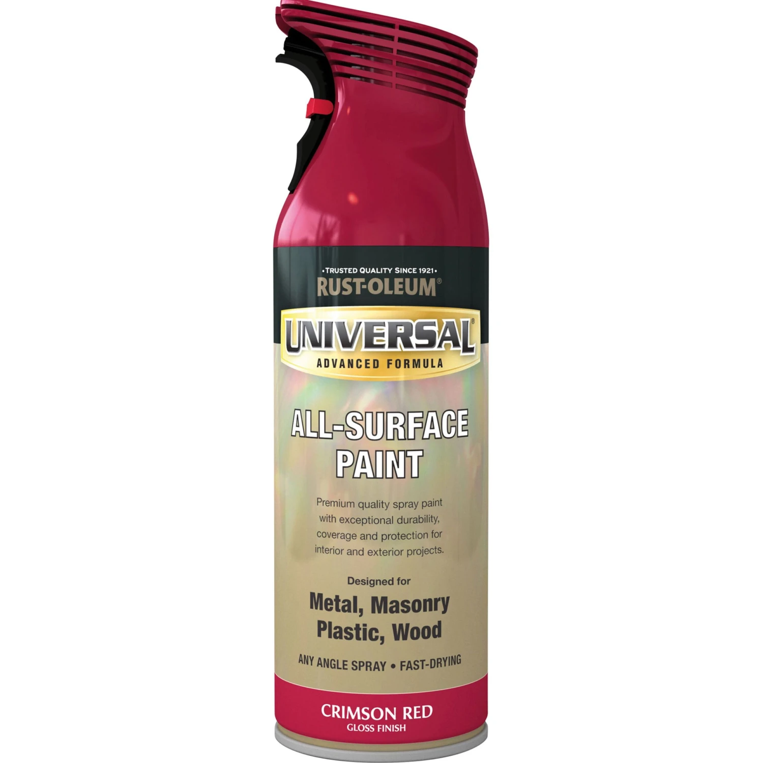 Rust-Oleum Universal Crimson Red Gloss Multi-surface Spray Paint, 400ml 2 Rust-Oleum Universal Crimson Red Gloss Multi-surface Spray Paint, 400ml - Image 2