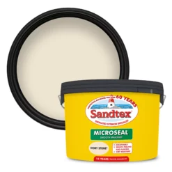 Sandtex Ultra Smooth Ivory Stone Masonry Paint, 10L